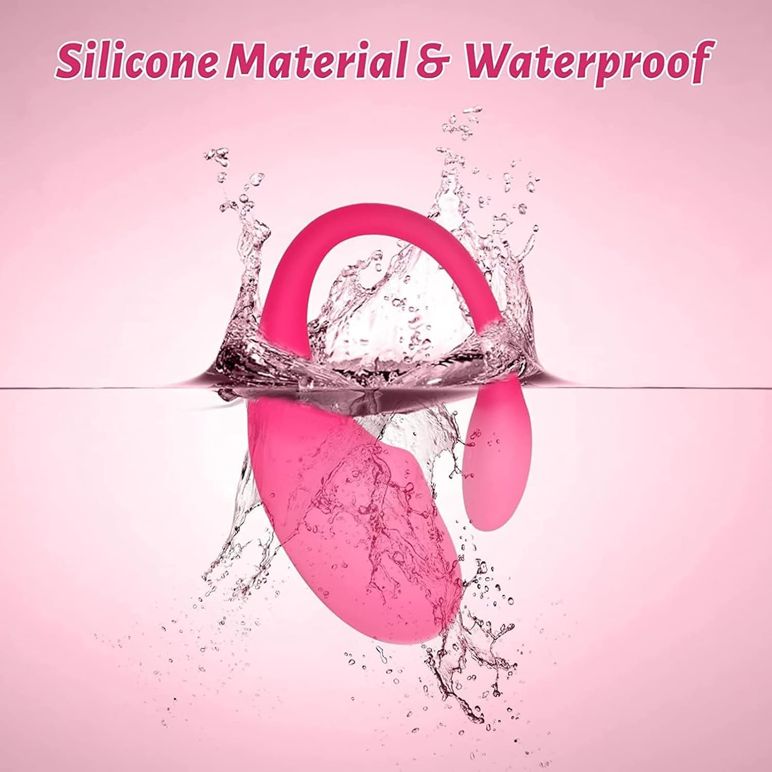 Pink silicone love egg shown with water-resistant design
