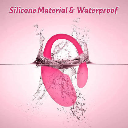 Pink silicone love egg shown with water-resistant design