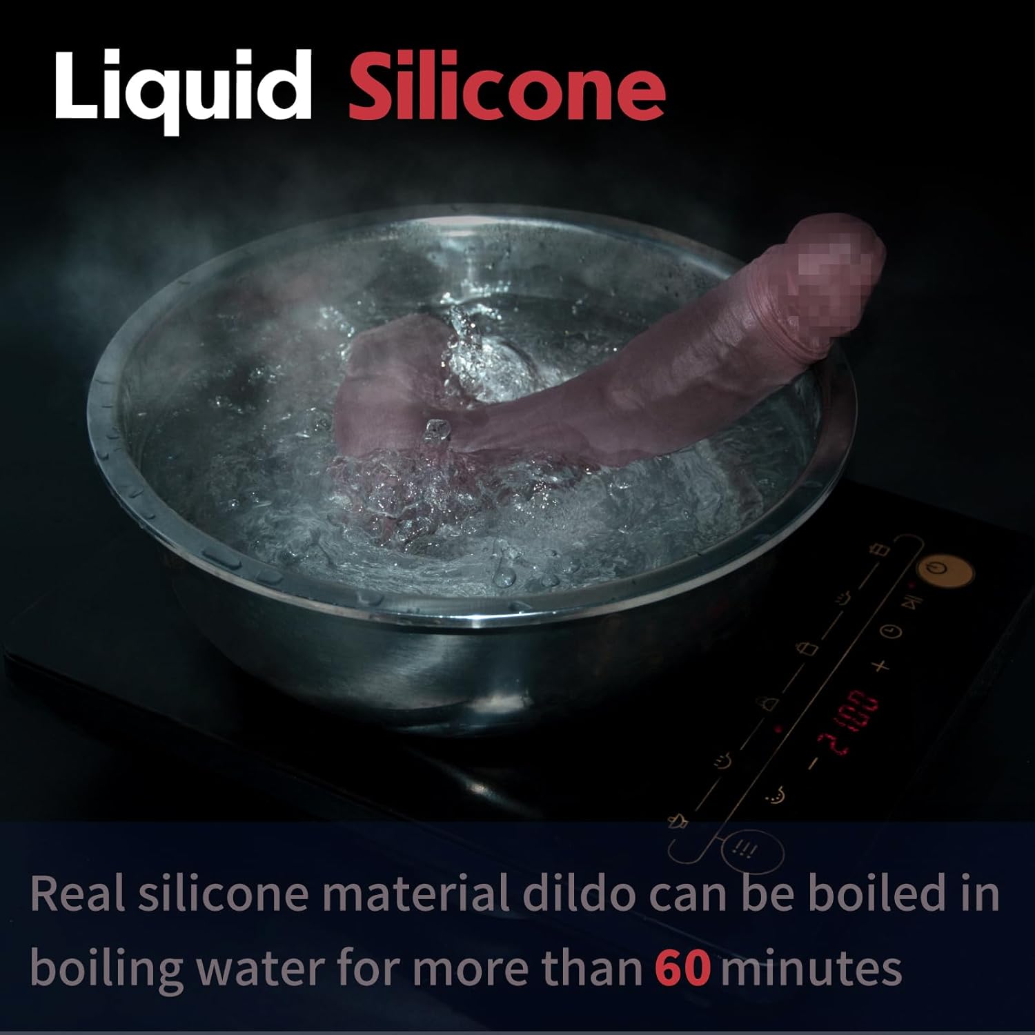 9-Inch Realistic Silicone Dildo with Strong Suction Cup – Soft, Skin-Like Feel for Hands-Free Play