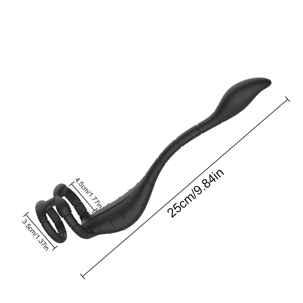 APP-Controlled Cock Ring with Anal Plug – 2-in-1 Prostate Vibrator for Men
