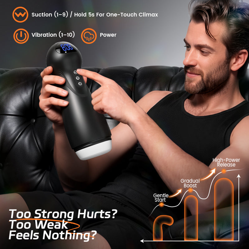 SolaceX Automatic Male Stroker – 9 Suction Modes & 10 Vibrations