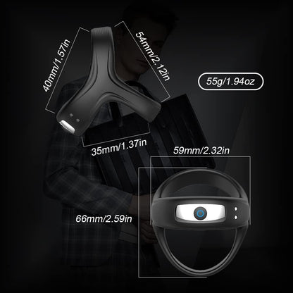 TitanRing V10 Vibrating Cock Ring with Adjustable Fit & Multi-Mode Vibration