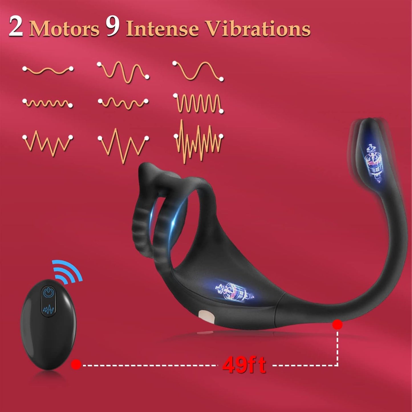 ST-RB-RC09 Vibrating Ring with Remote Control & Mini Bullet