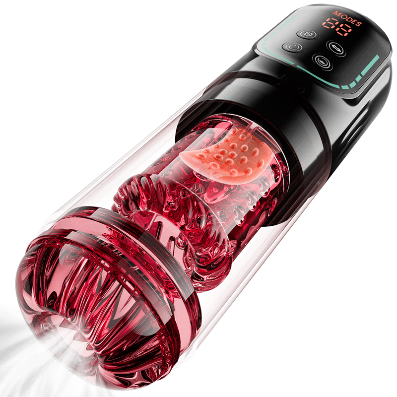 Cinder App-Controlled Thrusting & Rotating Male Masturbator with Suction, Vibration & Licking Sensation