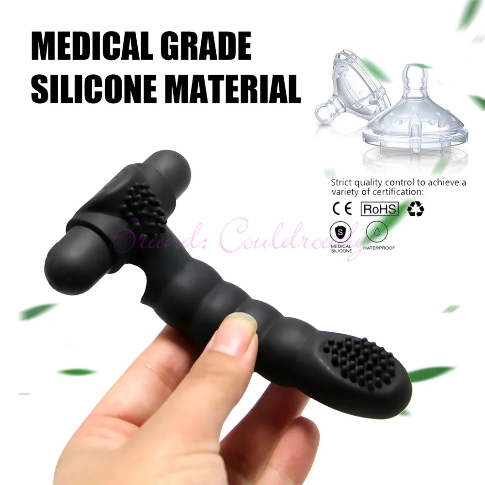 10-Mode Silicone Finger Vibrator – USB Rechargeable Clitoral & G-Spot Stimulator