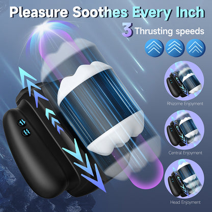 App-Controlled Male Stroker with Automatic Thrusting and Precision Vibration