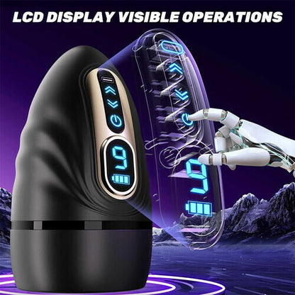 Caleb Night Queen - Heated Male Stroker with Precision Vibration and LCD Display