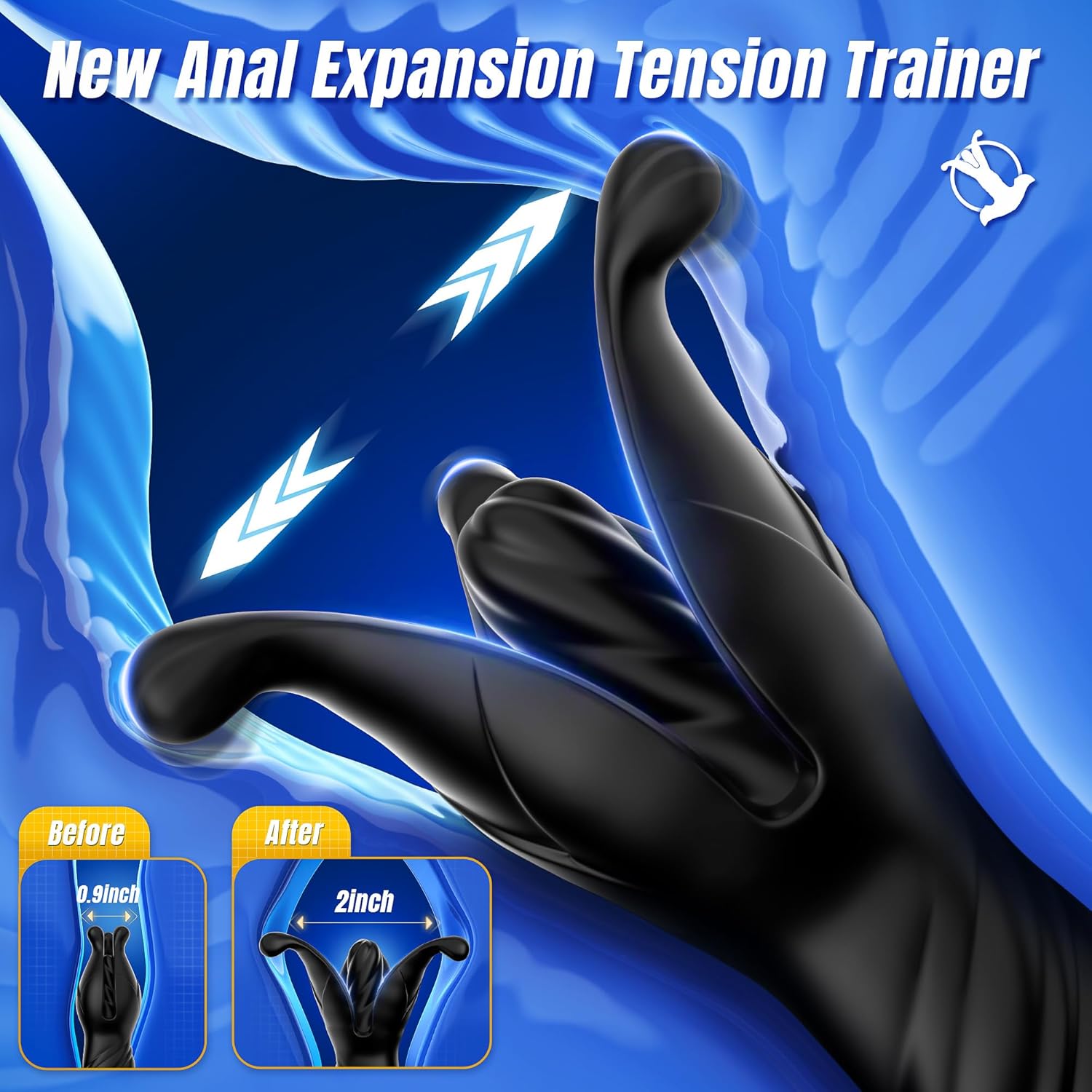 BEISAR Prostate Massager – 9 Vibration Modes, Shockwave, and Thrusting Anal Plug