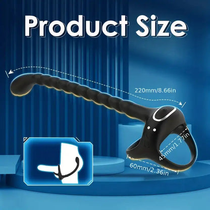 Anal Butt Plug Cock Ring Prostate Stimulator with Remote Control 10 Vibrating Modes Sweetstoy