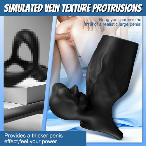 Titan Dual Chastity Ring – 9 Vibration Modes & Textured Penis Stimulation for Couples