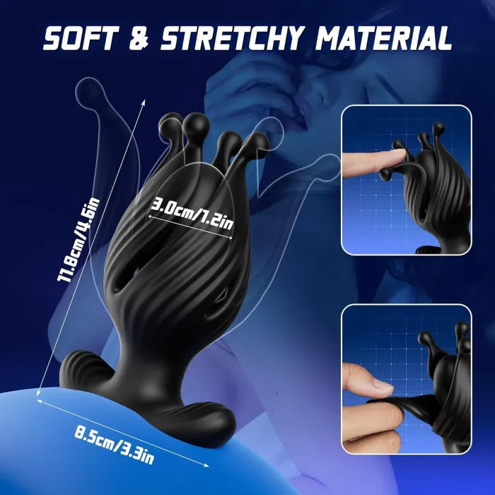 APP-Controlled Prostate Massager – 10 Vibration & 10 Rotation Modes