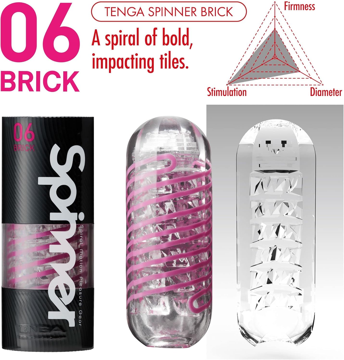TENGA Spinner Brick Spiral Motion Male Stroker