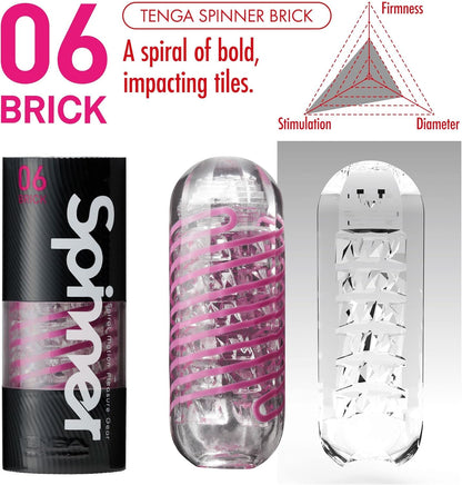 TENGA Spinner Brick Spiral Motion Male Stroker