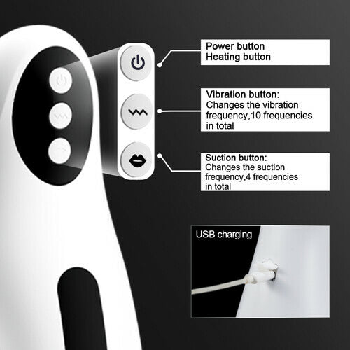 3-in-1 Suction Vibrating Heated Male Masturbator