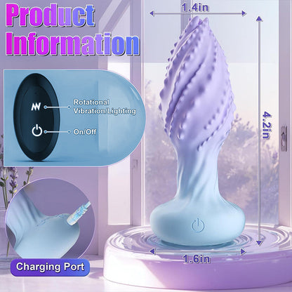Little Monster 360° Rotating Anal Vibrator – 10 Modes & 7-Color LED Light