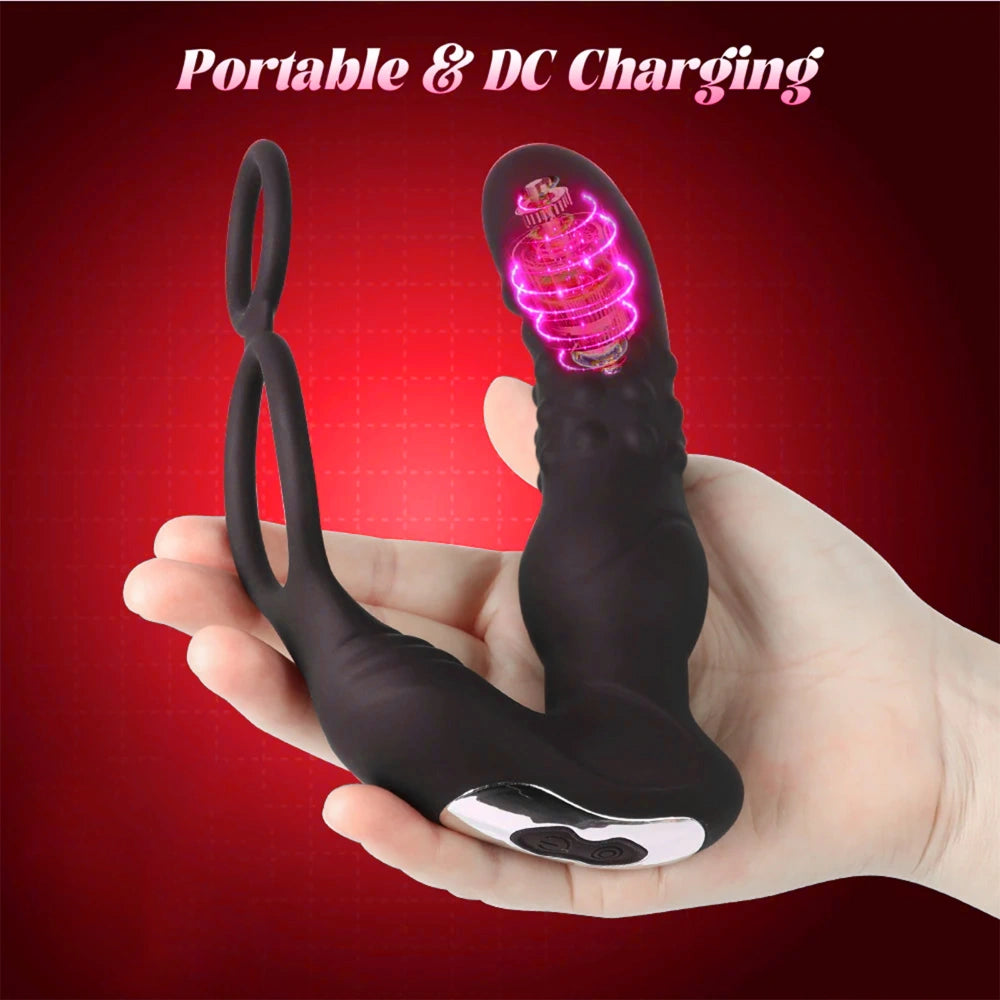 ST-PM-VF09 Thrusting Prostate Massager – APP Control, 9 Modes & Dual Ring