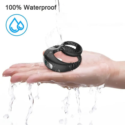 Silicone vibration lock semen ring massage ring diamond ring double ring Sweetstoy