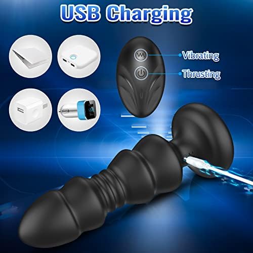 Thrusting & Vibrating Anal Plug – Remote Control Prostate & G-Spot Massager