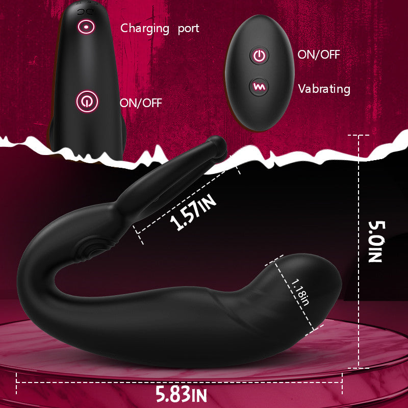 Prostate Massager with Bead Massage P-spot - 9 Vibrating  with Remote Control