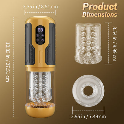 5-in-1 Male Stroker with Adaptive Thrusting & Air Suction