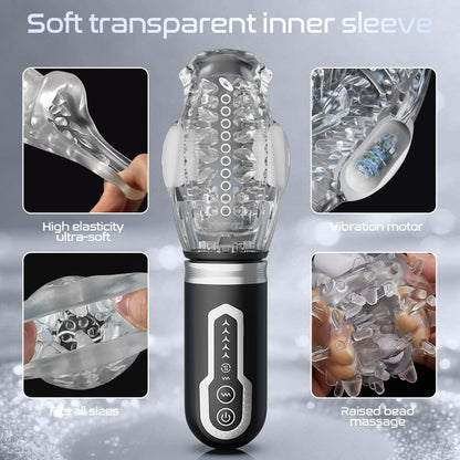 Amber -Automatic Male Stroker with Thrusting, Rotation and Precision Vibration
