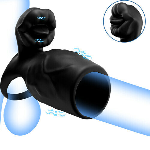 Titan Dual Chastity Ring – 9 Vibration Modes & Textured Penis Stimulation for Couples