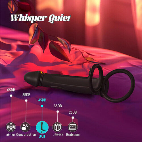 Anal Couples Strap On Anal Dildo With Vibrating Cock Ring