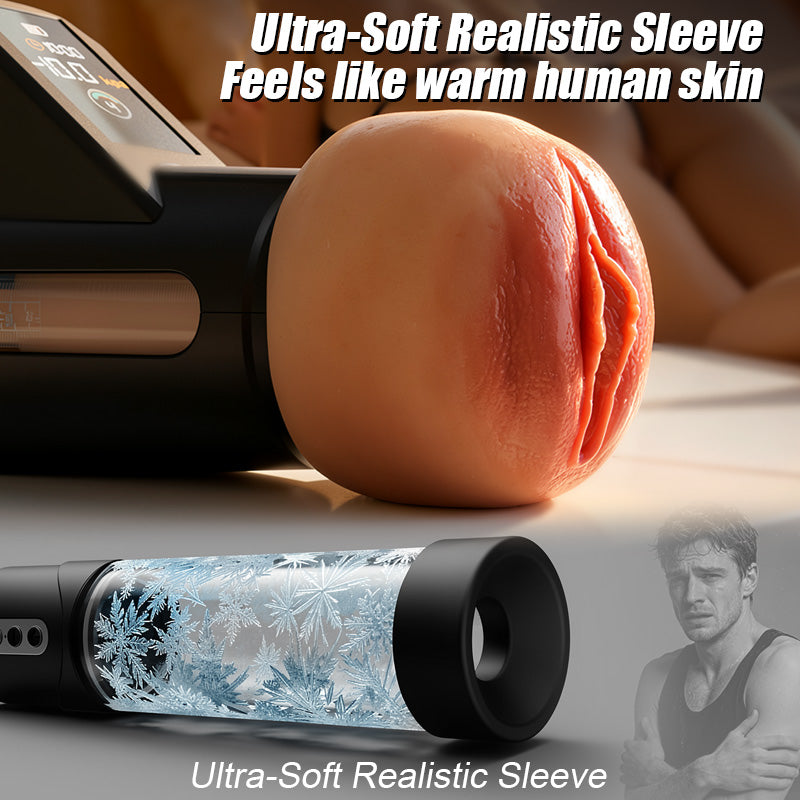 Ravish Automatic Male Stroker – Flesh-Like Sleeve, 9 Suction Modes & IPX7