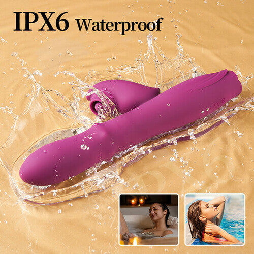 Liliana - 4 In 1 Tapping Wiggling G-spot Vibrator With Rolling Beads