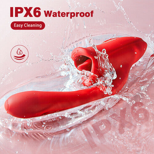 Mouth-Shaped Biting G Spot Vibrator with Vibration & Flapping