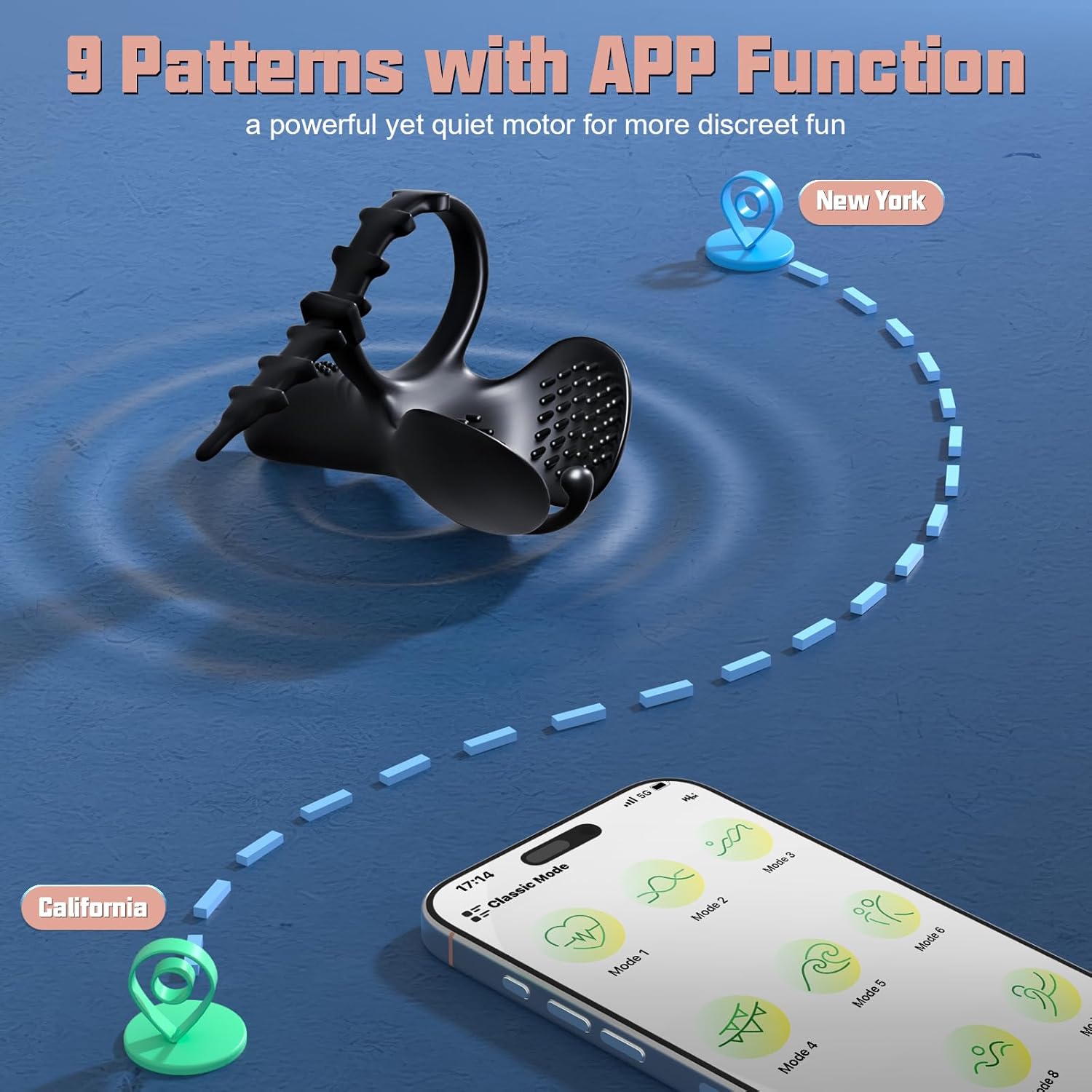 3-in-1 Vibrating Adjustable Penis Ring with Prostate & Clitoral Stimulation