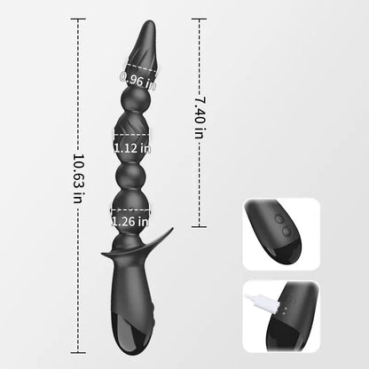 10 Vibrating Modes Rechargeable  Anal Beads Medical Silicone Anal Vibrator Sweetstoy
