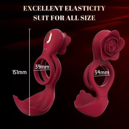 JRUEDEN Dual-Motor Vibrating Cock Ring – 12 Vibration Modes