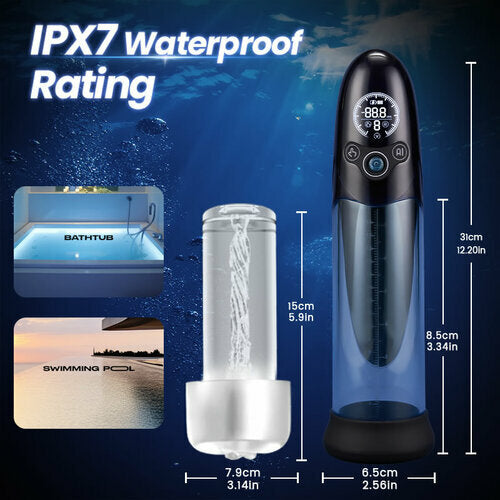 BathFun Smart Waterproof Penis Pump – Powerful Vacuum Training System for Enhanced Performance