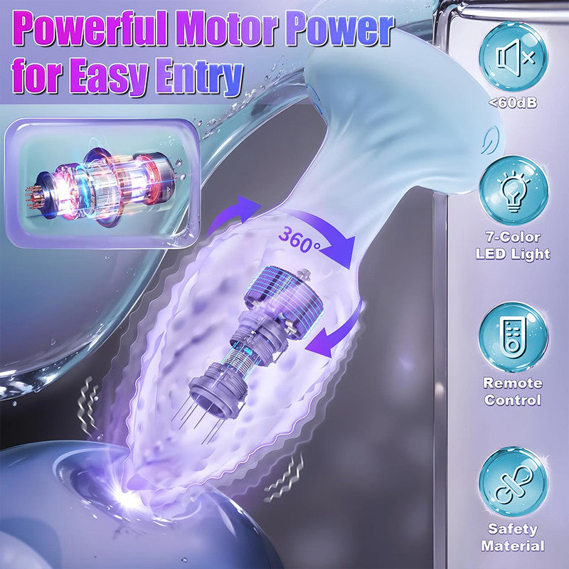 Little Monster 360° Rotating Anal Vibrator – 10 Modes & 7-Color LED Light