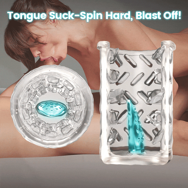 Male Stroker & Vacuum Penis Pump - 7 Sucking & Licking & Rotating Modes