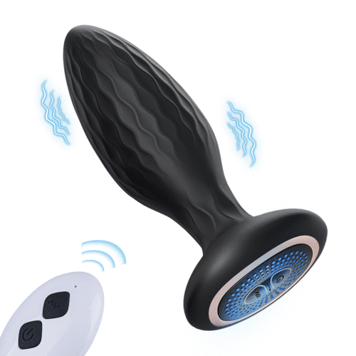Remote & LED Anal Plug: 360° Rotation & 9 Vibration