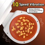 Close-up of orange textured vibrating base pad
