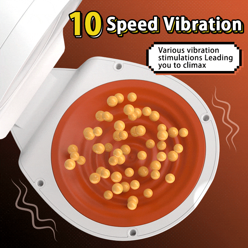 Close-up of orange textured vibrating base pad