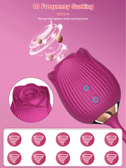 Rose X2 Dual-Stimulation Vibrator with Air Pulse, Flutter Motion & 10 Modes product image 3