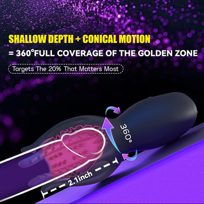 360° Rotating Glans Stimulator – 9 Vibration & Rotation Modes