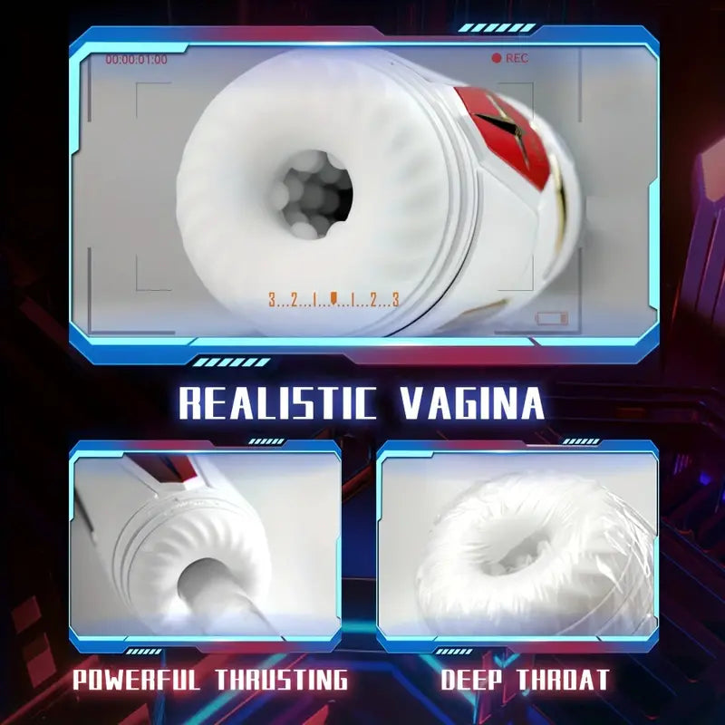 Automatic Male Masturbators 10 Thrusting Modes & 10 Vibrating Modes & 3D Realistic Sleeve Sweetstoy