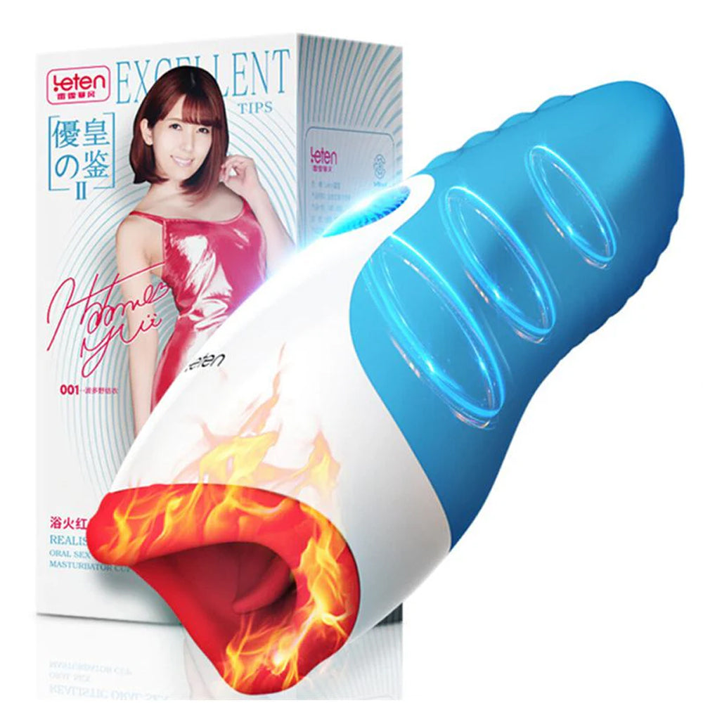 Leten Girls Realistic Oral & Tongue Stimulation Masturbator for Men
