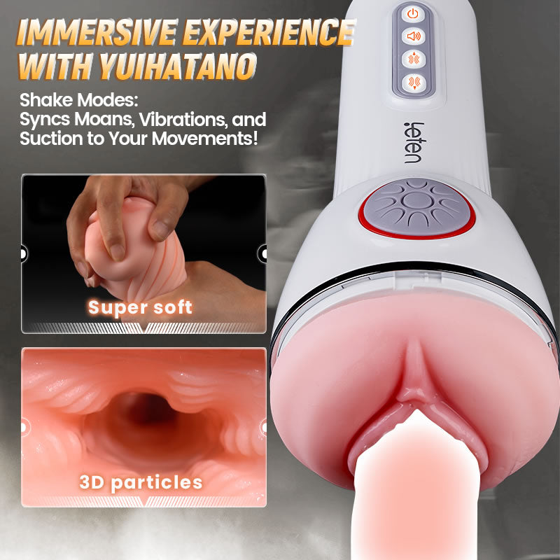 Leten - 10 Squeezing Sucking Vibrating Masturbation Cup