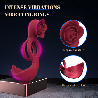 JRUEDEN Dual-Motor Vibrating Cock Ring – 12 Vibration Modes