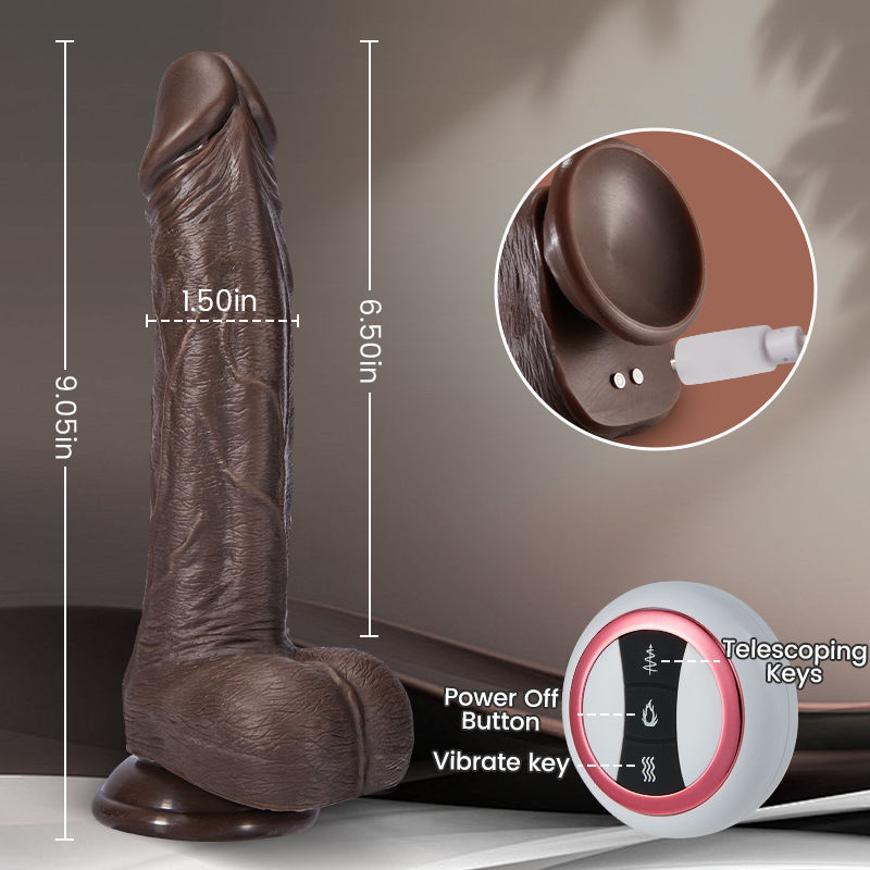 ST-DL-TRV87 Wilson Remote Control Thrusting & Rotating Dildo – 8.7", IPX5 & Suction Cup