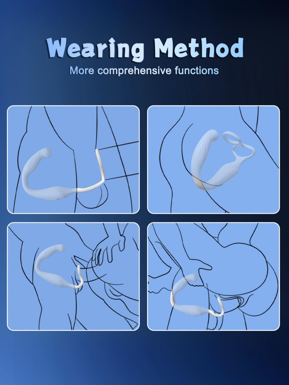 Electric Rotating & Vibrating Prostate Massager with App Control