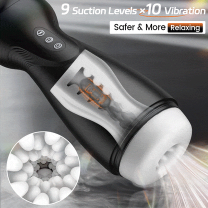 SolaceX Automatic Male Stroker – 9 Suction Modes & 10 Vibrations