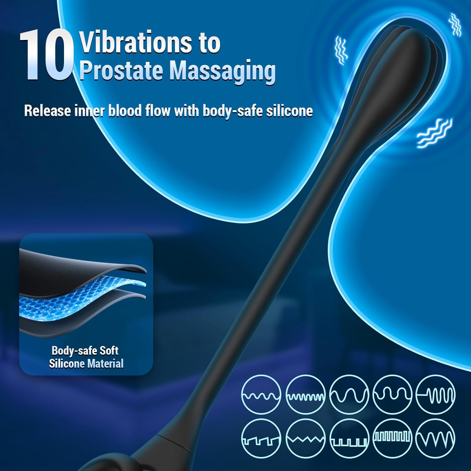 Dual-Action Cock Ring with Prostate Massager – Vibrating Anal Plug & Clit Stimulator for Couples, Remote-Controlled Pleasure Enhancer