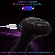 Heated bendable prostate massager with magnetic charging cable